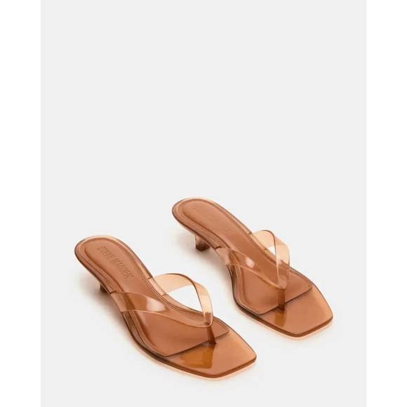 NEW STEVE MADDEN women's tracie jelly heels in tan - Picture 1 of 4